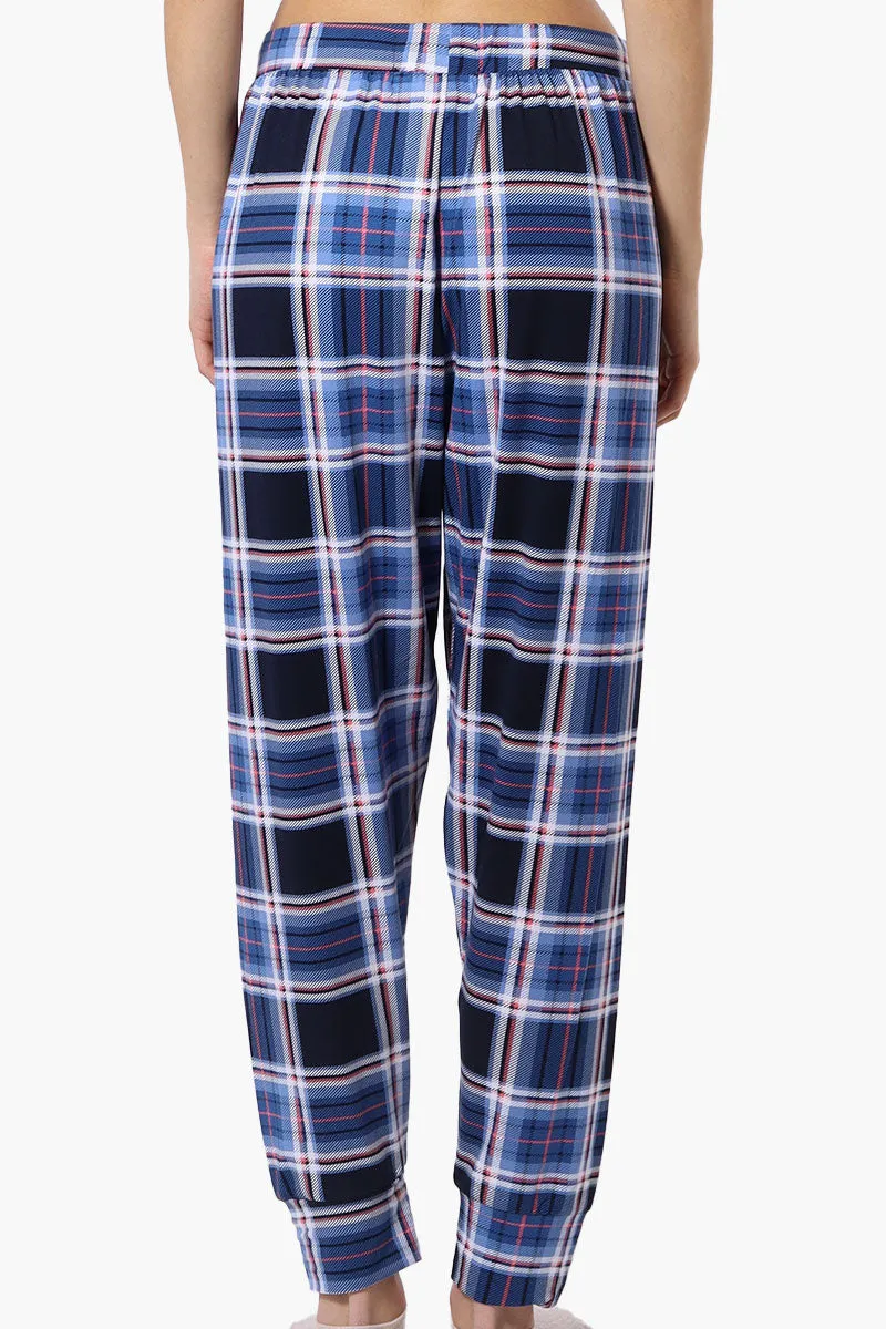 Canada Weather Gear Plaid Tie Waist Pajama Bottoms - Blue sold by Fairweather product image thumbnail 3