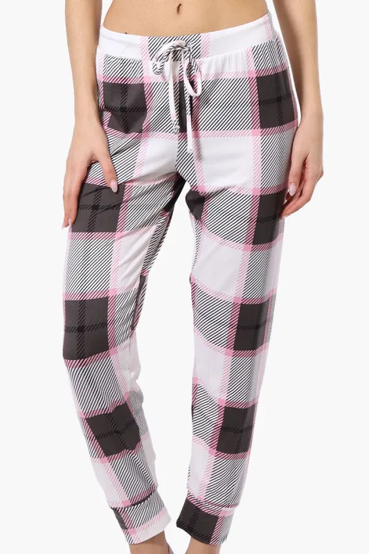 Canada Weather Gear Plaid Tie Waist Pajama Bottoms - White sold by Fairweather