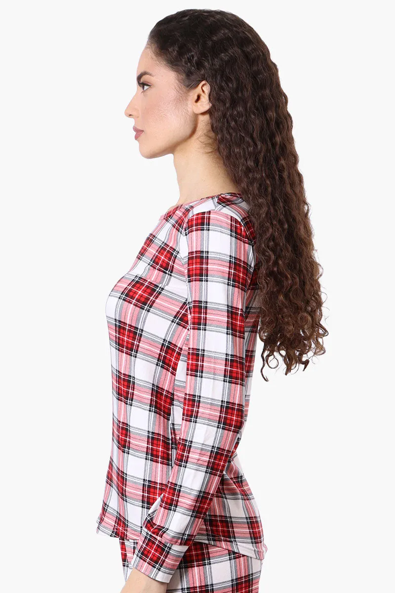 Canada Weather Gear Plaid Crewneck Pajama Top - Red sold by Fairweather product image thumbnail 2