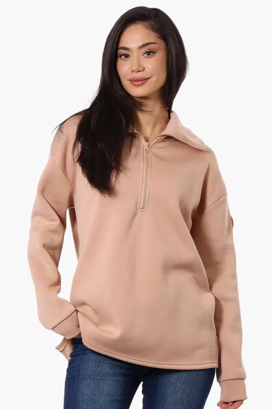 Fahrenheit Basic 1/4 Zip Pullover Sweater - Camel sold by Fairweather