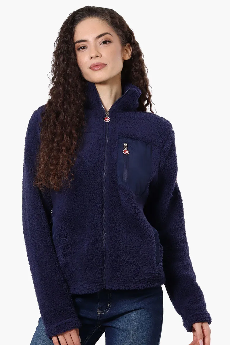 Canada Weather Gear Sherpa Zip Up Lightweight Jacket - Navy sold by Fairweather