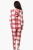 Canada Weather Gear Hooded Plaid Fleece Onesie - White sold by Fairweather