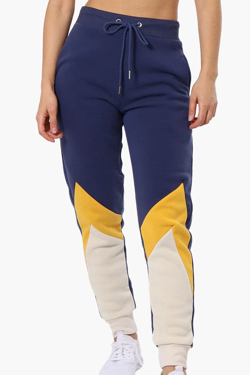 New Look Fleece Colour Block Joggers - Navy sold by Fairweather
