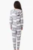 Canada Weather Gear Hooded Festive Pattern Fleece Onesie - White sold by Fairweather