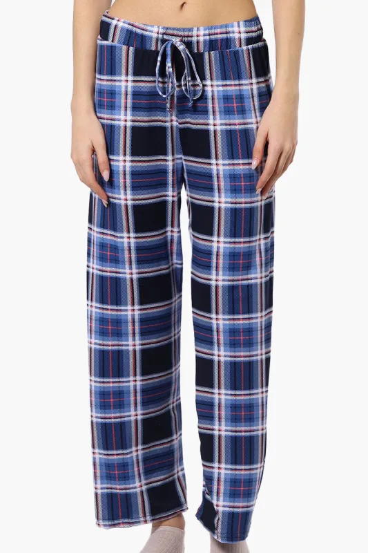 Canada Weather Gear Plaid Wide Leg Pajama Bottoms - Blue sold by Fairweather