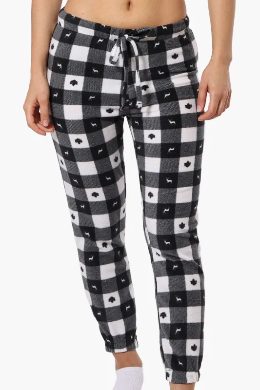 Canada Weather Gear Plaid Fleece Pajama Bottoms - Black sold by Fairweather
