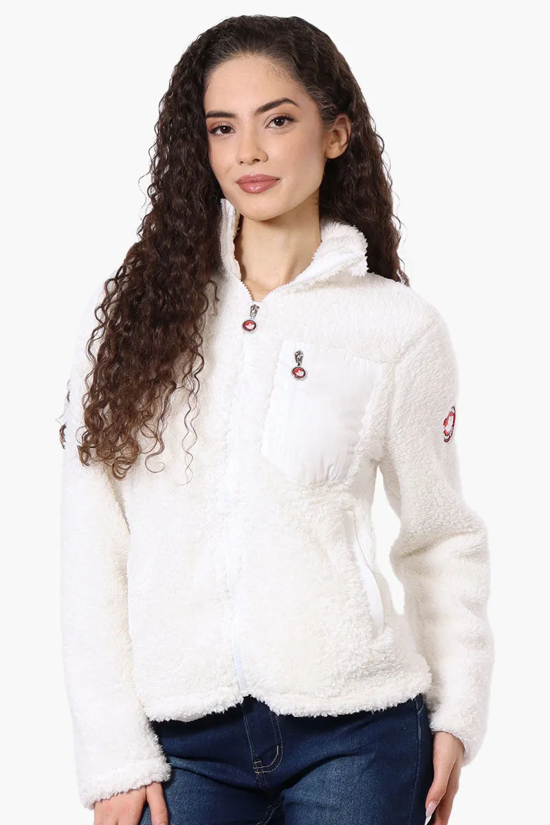 Canada Weather Gear Sherpa Zip Up Lightweight Jacket - White sold by Fairweather