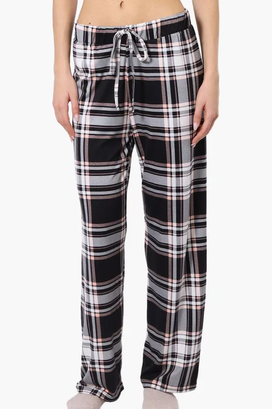 Canada Weather Gear Plaid Wide Leg Pajama Bottoms - Black sold by Fairweather