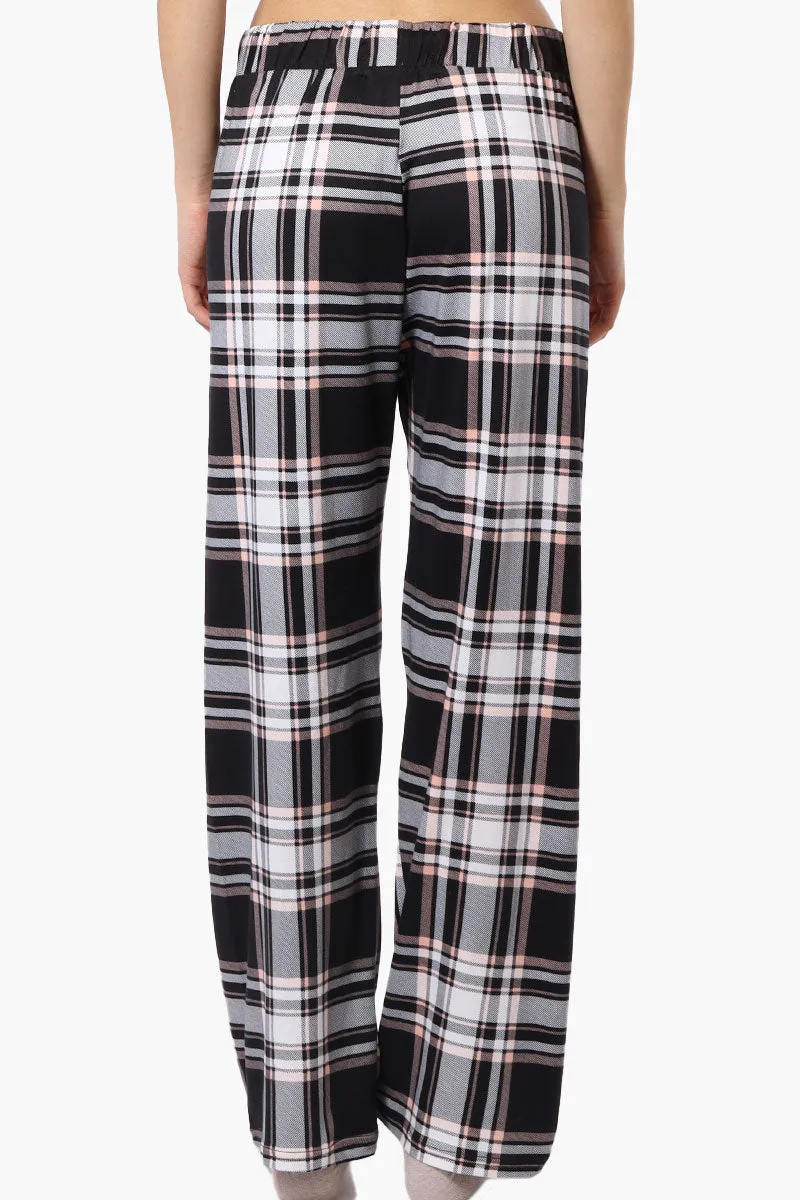 Canada Weather Gear Plaid Wide Leg Pajama Bottoms - Black sold by Fairweather product image thumbnail 3