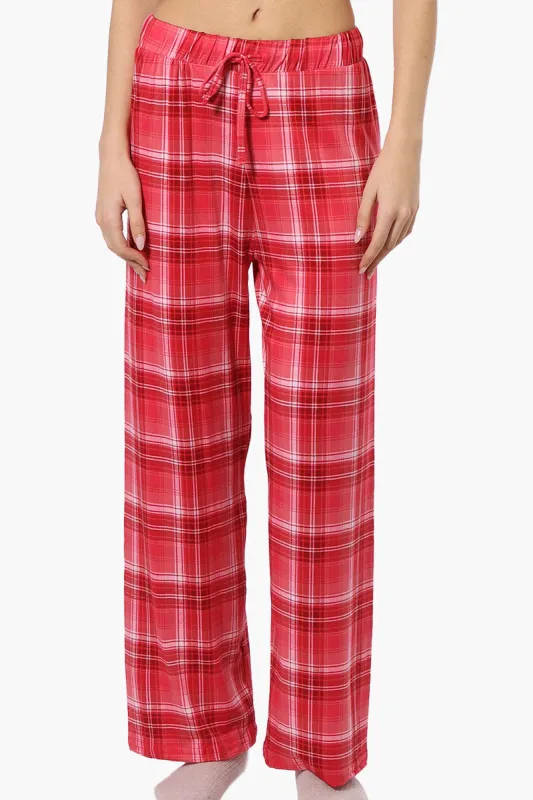 Canada Weather Gear Plaid Wide Leg Pajama Bottoms - Red sold by Fairweather