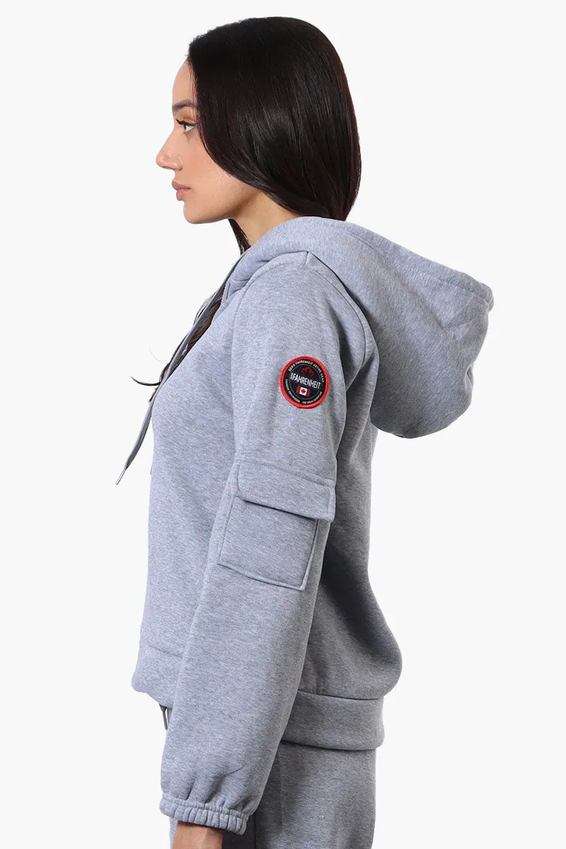 Fahrenheit Sherpa Lined Hood Zip Up Hoodie - Grey sold by Fairweather product image thumbnail 2