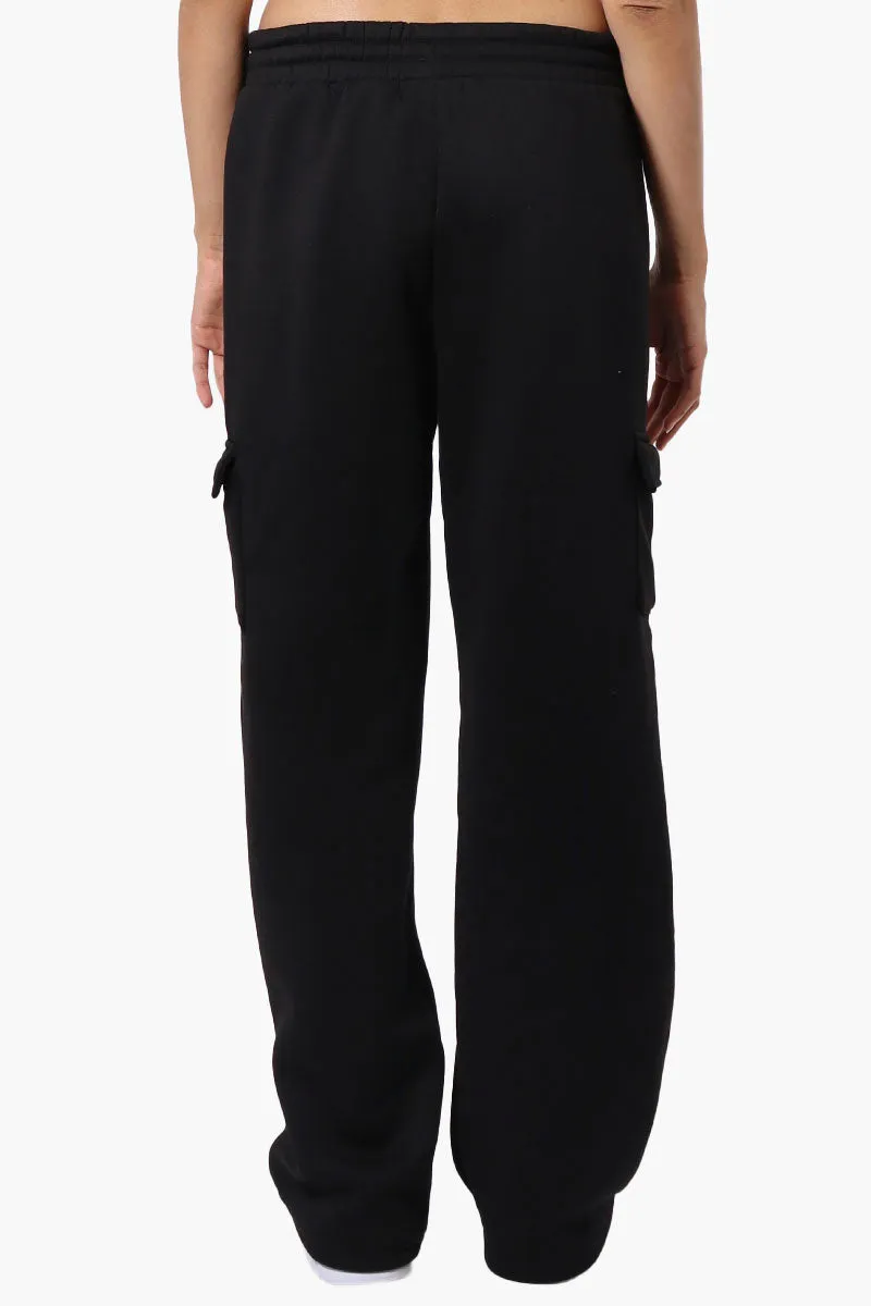 Fahrenheit Fleece Wide Leg Cargo Sweatpants - Black sold by Fairweather product image thumbnail 3