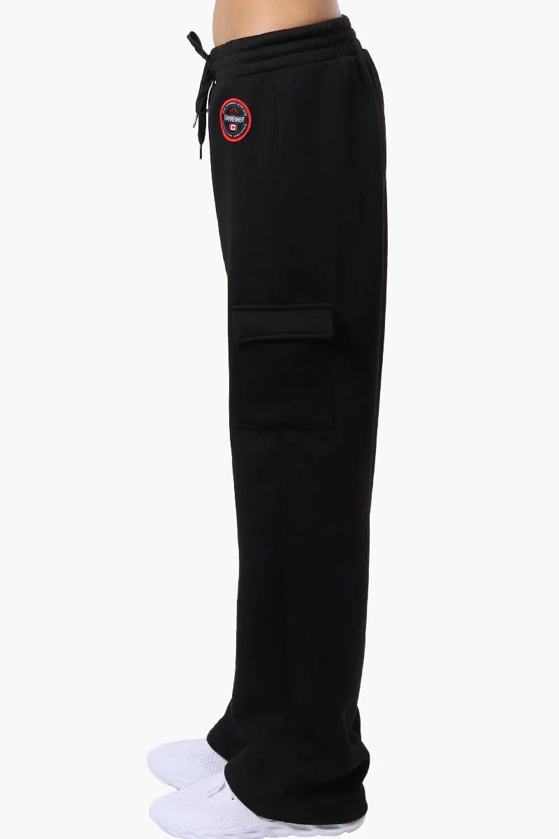 Fahrenheit Fleece Wide Leg Cargo Sweatpants - Black sold by Fairweather product image thumbnail 2