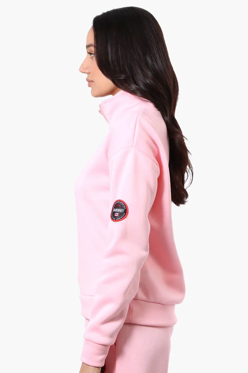 Fahrenheit 1/4 Zip Basic Sweatshirt - Pink sold by Fairweather product image thumbnail 2