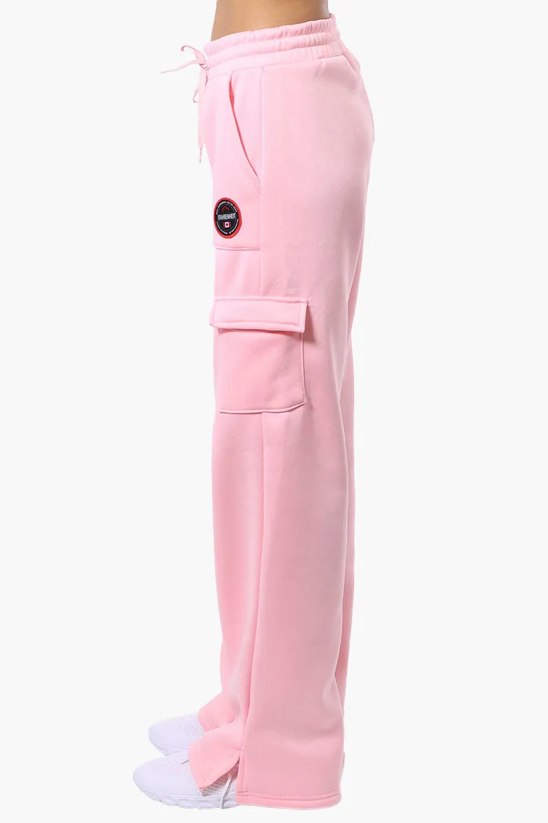 Fahrenheit Fleece Tie Waist Cargo Sweatpants - Pink sold by Fairweather product image thumbnail 2