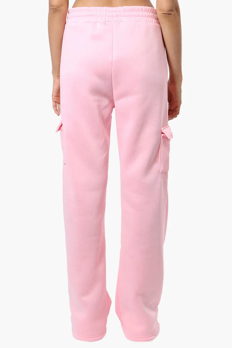 Fahrenheit Fleece Tie Waist Cargo Sweatpants - Pink sold by Fairweather product image thumbnail 3