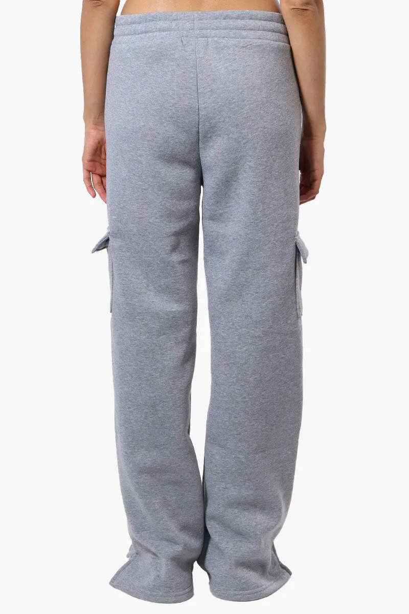 Fahrenheit Fleece Tie Waist Cargo Sweatpants - Grey sold by Fairweather product image thumbnail 3