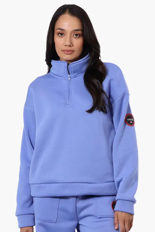 Fahrenheit 1/4 Zip Basic Sweatshirt - Blue sold by Fairweather
