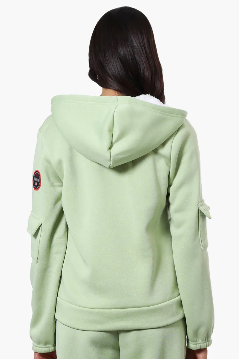 Fahrenheit Sherpa Lined Hood Zip Up Hoodie - Green sold by Fairweather product image thumbnail 3