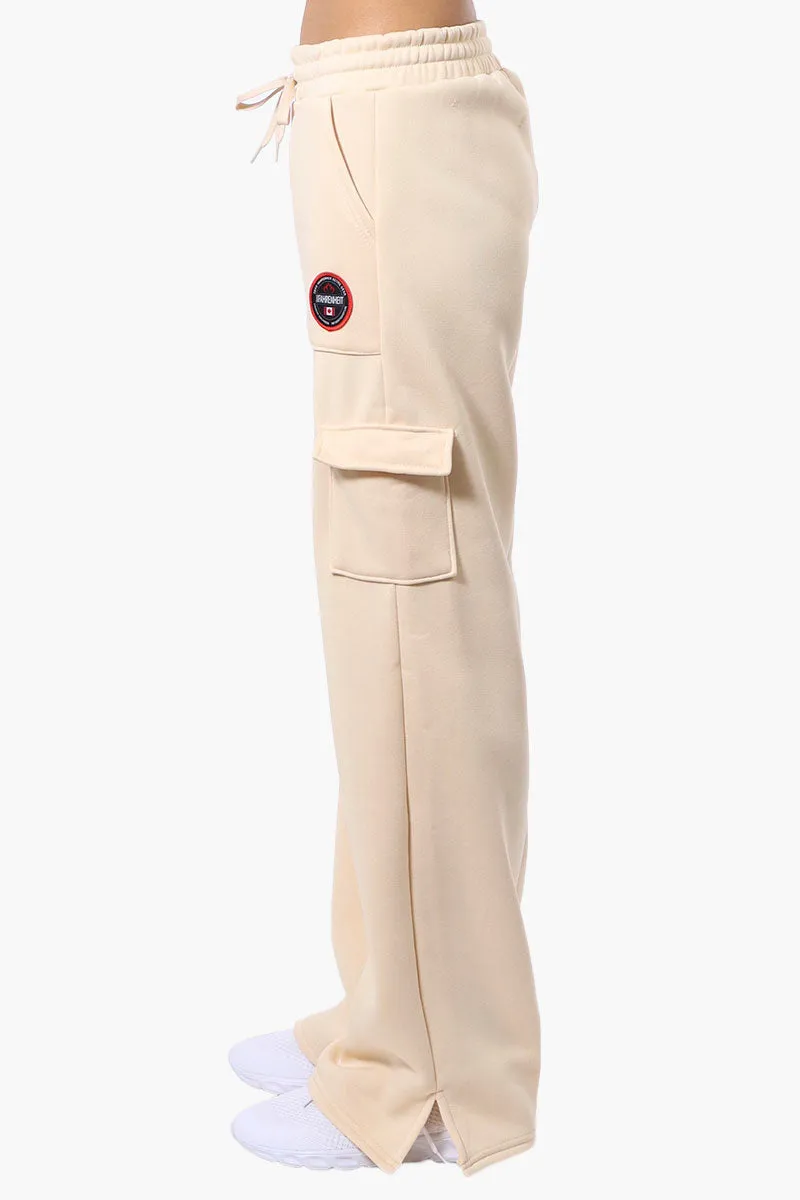 Fahrenheit Fleece Tie Waist Cargo Sweatpants - Cream sold by Fairweather product image thumbnail 2