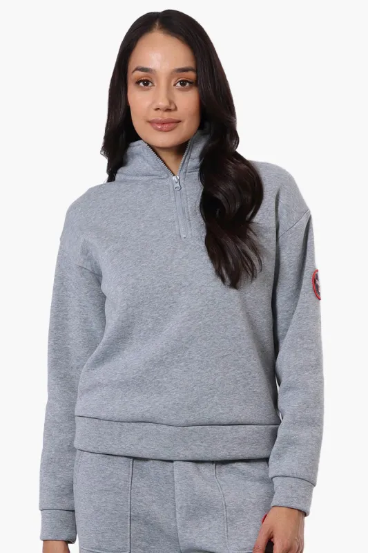Fahrenheit 1/4 Zip Basic Sweatshirt - Grey sold by Fairweather