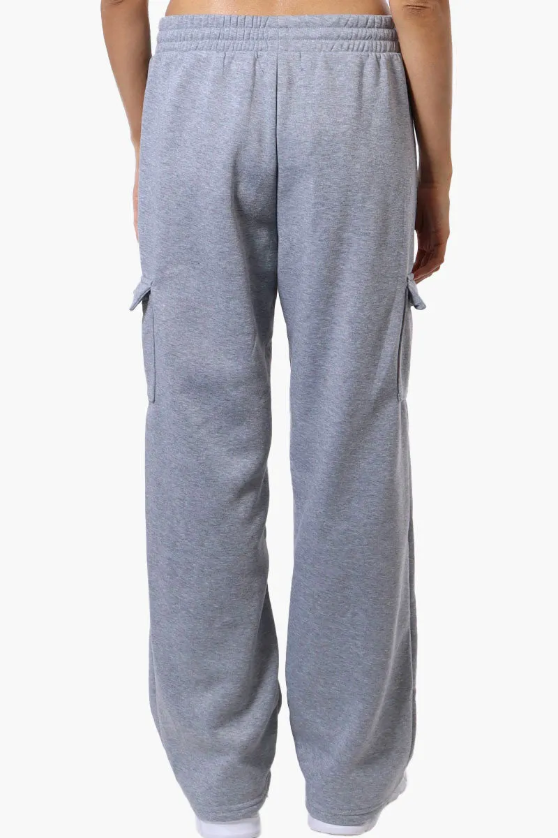 Fahrenheit Fleece Wide Leg Cargo Sweatpants - Grey sold by Fairweather product image thumbnail 3