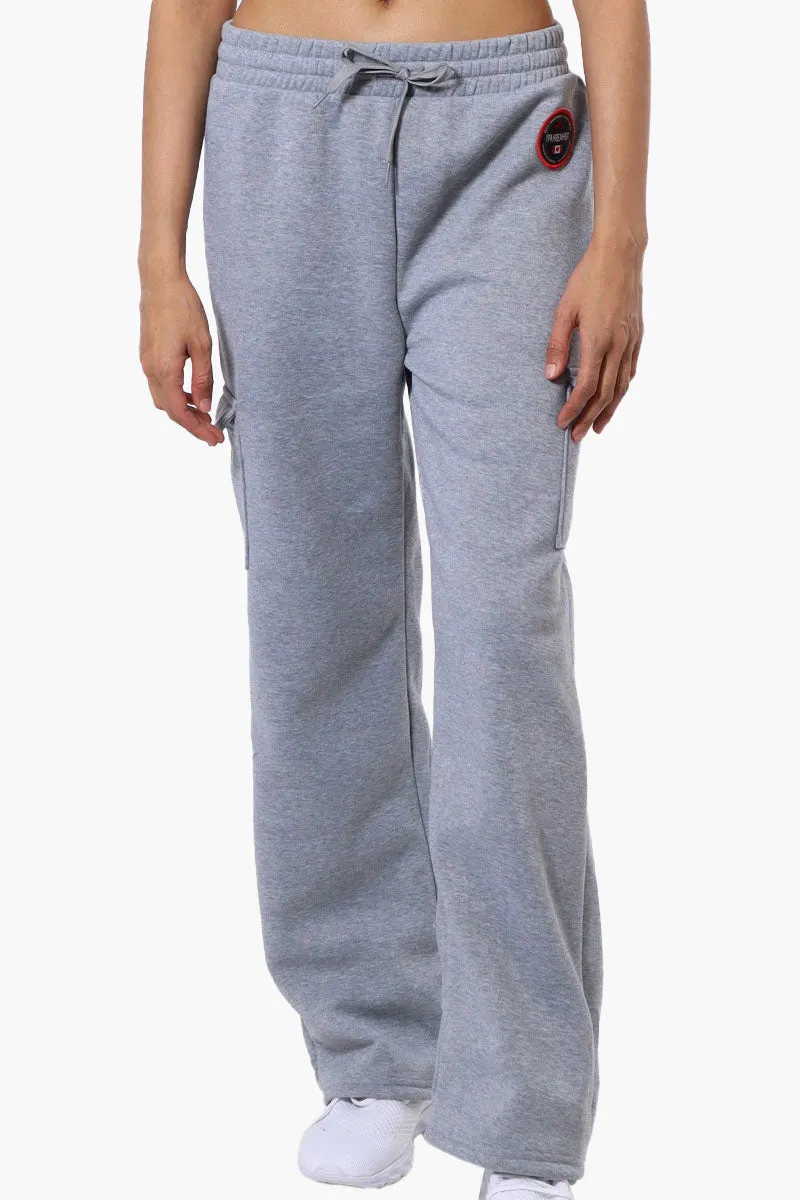 Fahrenheit Fleece Wide Leg Cargo Sweatpants - Grey sold by Fairweather