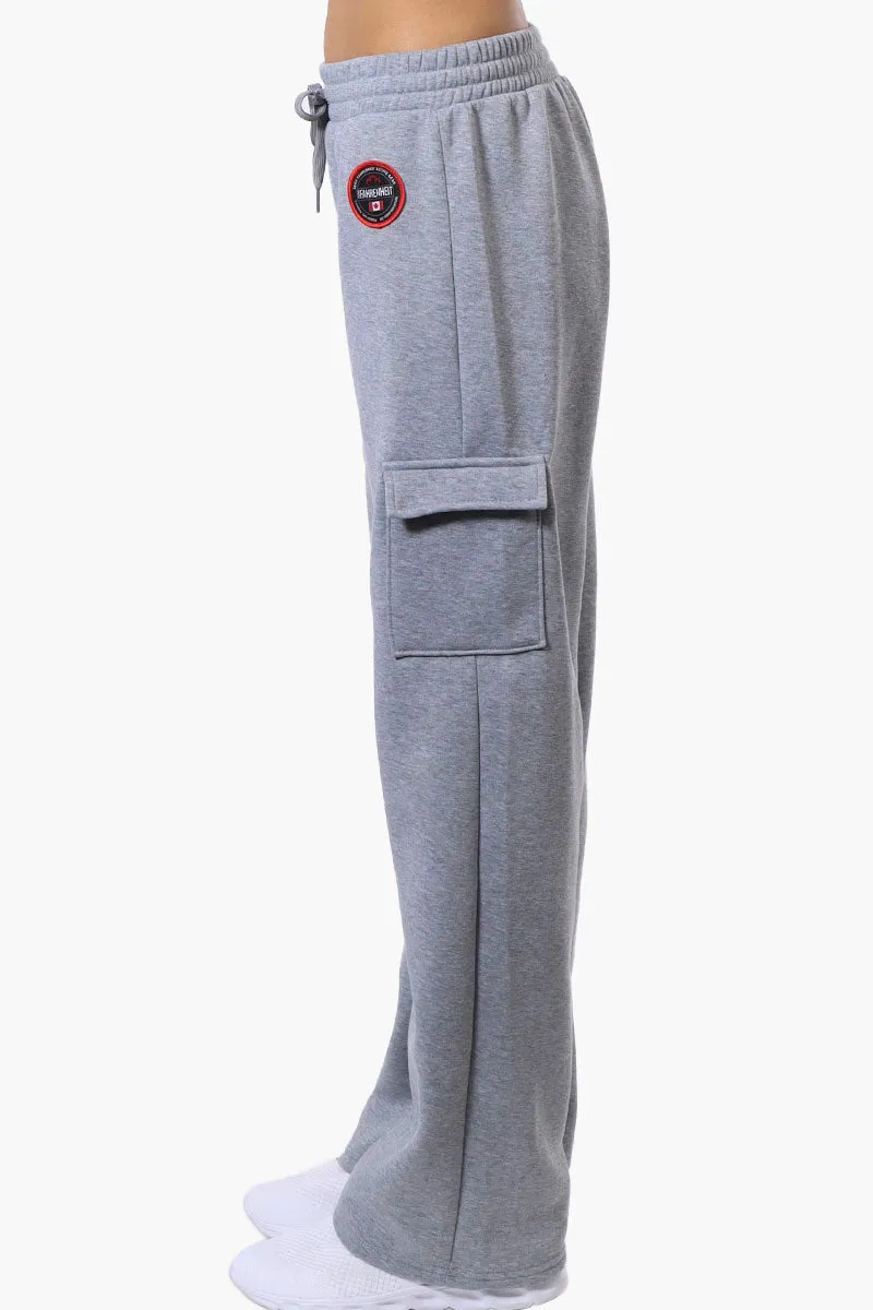 Fahrenheit Fleece Wide Leg Cargo Sweatpants - Grey sold by Fairweather product image thumbnail 2