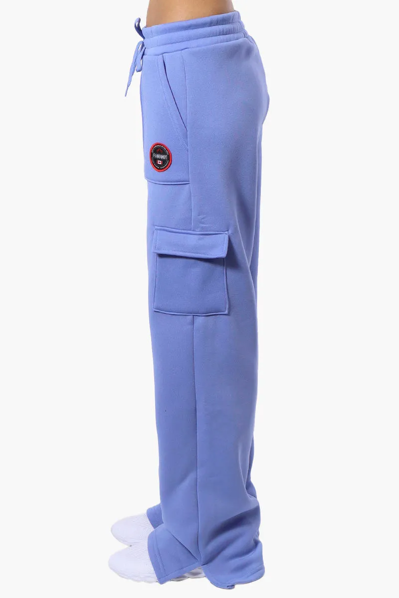 Fahrenheit Fleece Tie Waist Cargo Sweatpants - Blue sold by Fairweather product image thumbnail 2