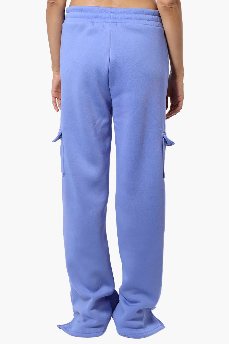 Fahrenheit Fleece Tie Waist Cargo Sweatpants - Blue sold by Fairweather product image thumbnail 3