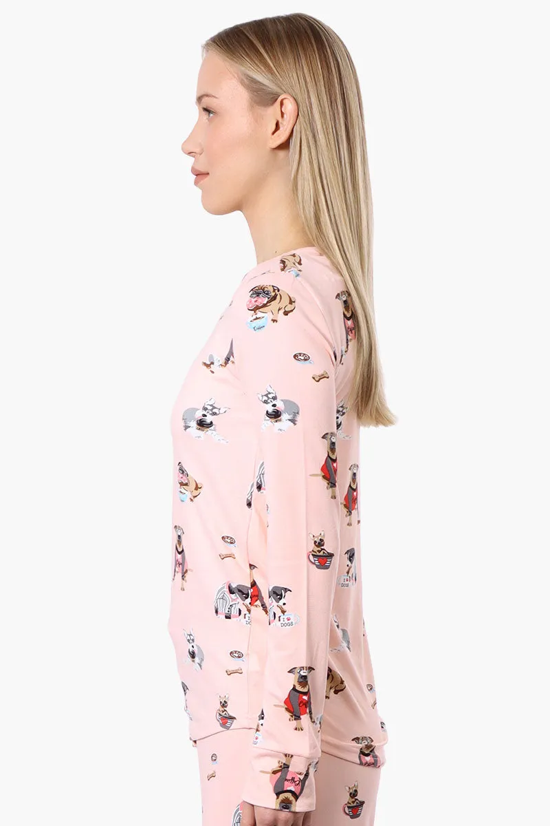 Canada Weather Gear Dog Pattern Pajama Top - Pink sold by Fairweather product image thumbnail 2