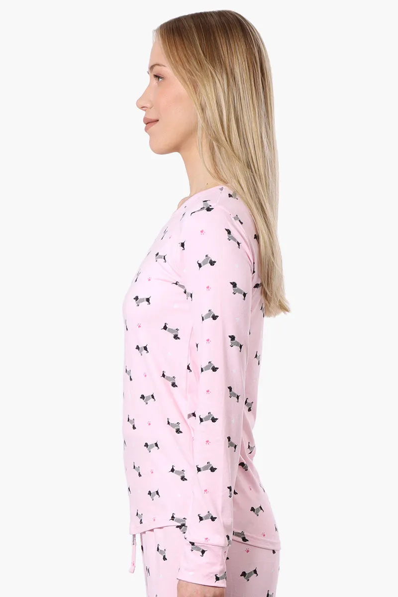 Canada Weather Gear Dachshund Pattern Pajama Top - Pink sold by Fairweather product image thumbnail 2