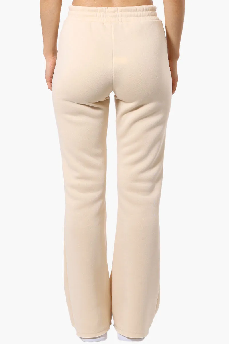 Fahrenheit Tie Waist Flared Sweatpants - Cream sold by Fairweather product image thumbnail 3