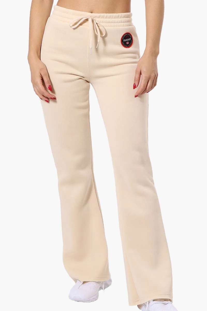 Fahrenheit Tie Waist Flared Sweatpants - Cream sold by Fairweather