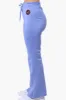 Fahrenheit Tie Waist Flared Sweatpants - Blue sold by Fairweather