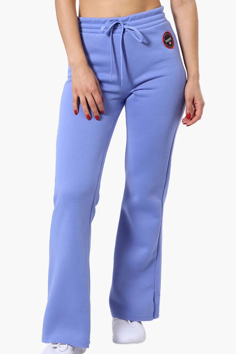 Fahrenheit Tie Waist Flared Sweatpants - Blue sold by Fairweather