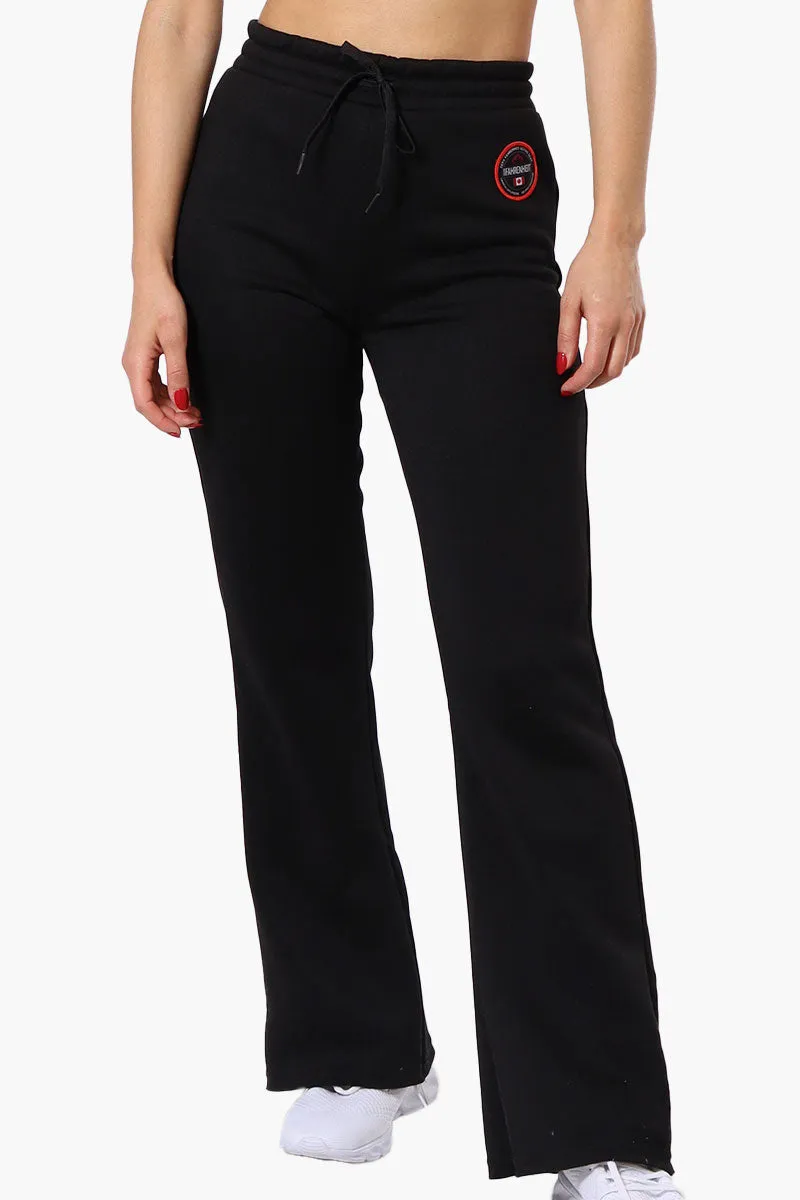 Fahrenheit Tie Waist Flared Sweatpants - Black sold by Fairweather