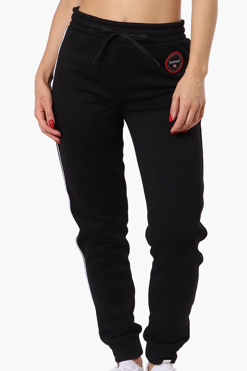 Fahrenheit Tie Waist Side Piping Joggers - Black sold by Fairweather