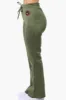 Fahrenheit Tie Waist Flared Sweatpants - Olive sold by Fairweather