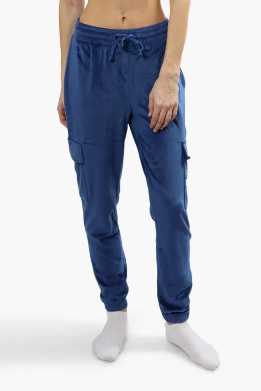 Mikk Cargo Waist Tie Joggers - Blue sold by Fairweather