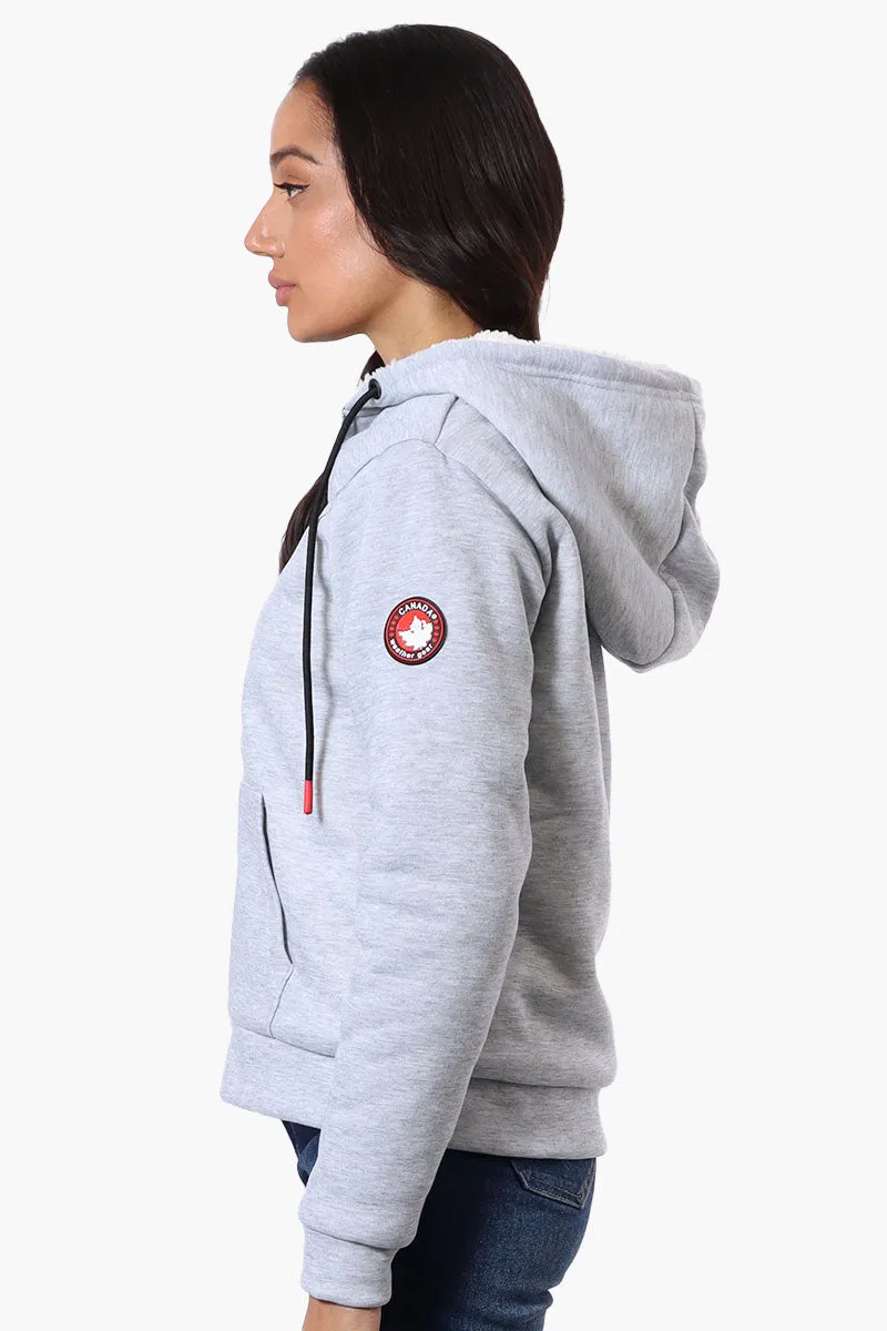 Sherpa Lined Zip Up Lightweight Jacket - Grey sold by Fairweather product image thumbnail 2