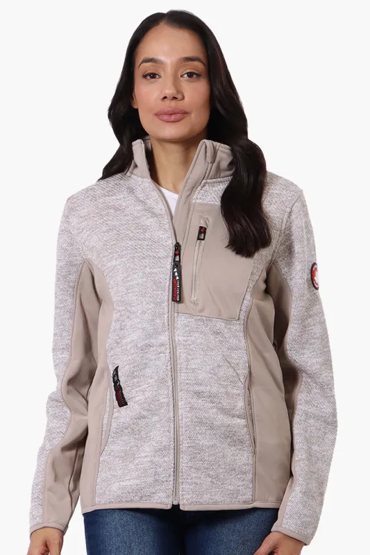 Canada Weather Gear Zip Up Chest Pocket Fleece Lightweight Jacket - Beige sold by Fairweather