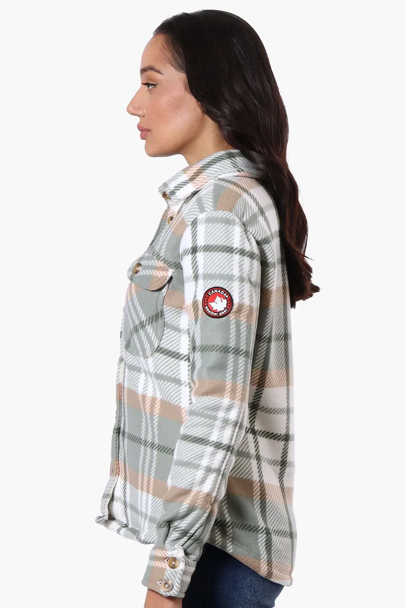 Canada Weather Gear Plaid Fleece Button Up Lightweight Jacket - Mint sold by Fairweather product image thumbnail 2