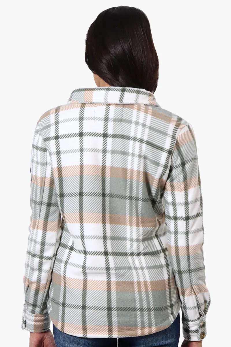 Canada Weather Gear Plaid Fleece Button Up Lightweight Jacket - Mint sold by Fairweather product image thumbnail 3