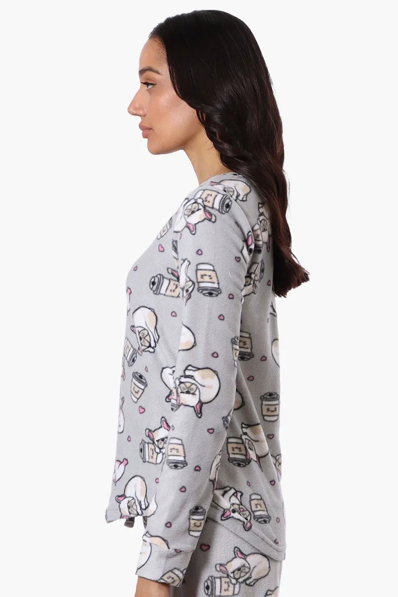 Canada Weather Gear Dog Pattern Pajama Top - Grey sold by Fairweather product image thumbnail 2