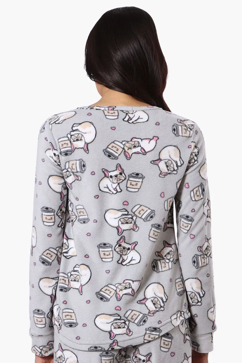Canada Weather Gear Dog Pattern Pajama Top - Grey sold by Fairweather product image thumbnail 3