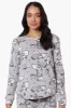 Canada Weather Gear Dog Pattern Pajama Top - Grey sold by Fairweather
