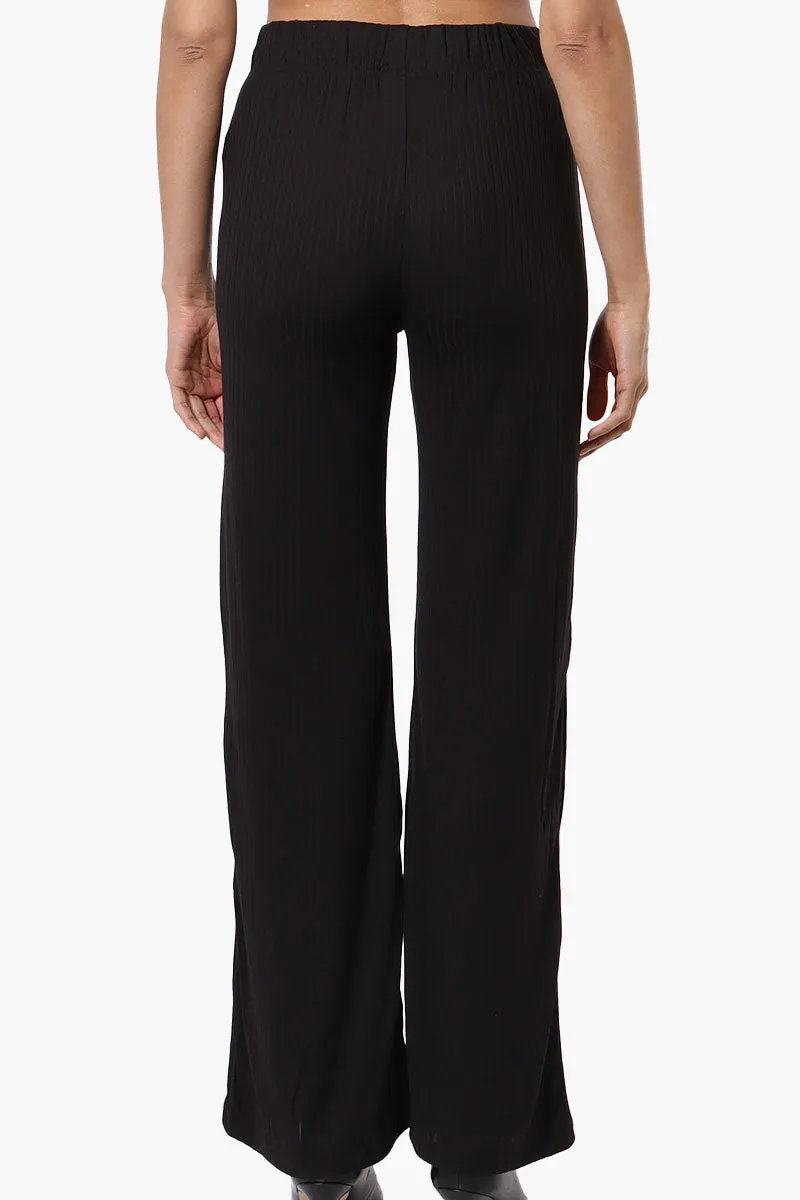 Majora Ribbed Wide Leg Pants - Black sold by Fairweather product image thumbnail 3