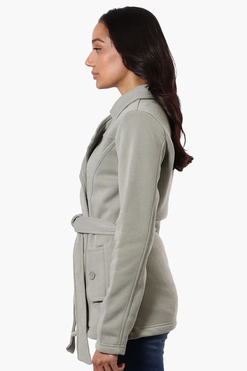 Fahrenheit Belted Double Breasted Lightweight Jacket - Olive sold by Fairweather product image thumbnail 2