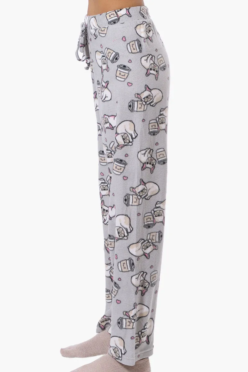 Canada Weather Gear Dog Pattern Wide Leg Pajama Pants - Grey sold by Fairweather product image thumbnail 2